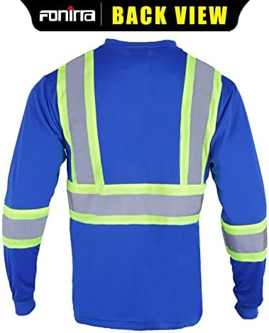 Sigurnosna majica Fonirra dugih rukava Reflektirajuća majica za građevinske radove visoke vidljivosti ANSI