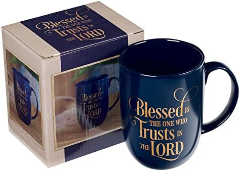 Christian Art Gifts keramička velika šolja za kafu i čaj za muškarce i žene: Blagosloven je onaj koji vjeruje