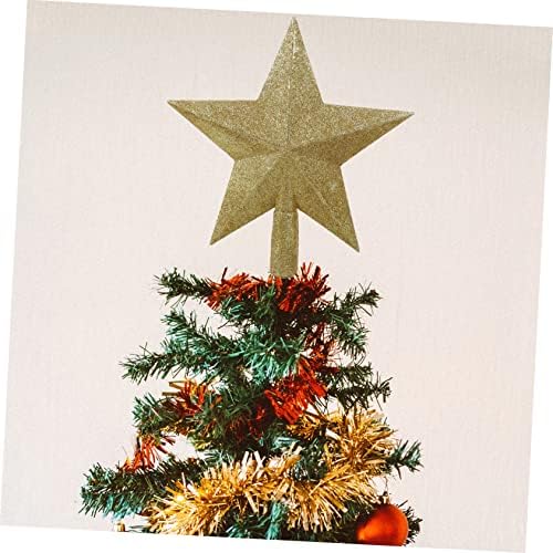 Solustre 2pcs Star Ornament Toppers Božićni ukrasi Dekoracija GEM Zlatna s vrhovima Foto Kreetop Sezonska