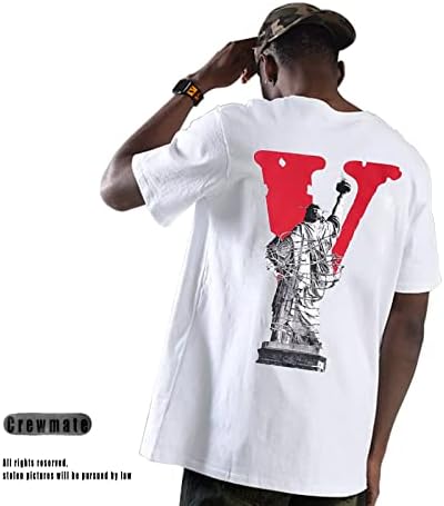 Meška majica Crewmate Moda Big V pismo Ispisana majica Casual Par hip hop kratki rukav Crystal Diamond majica