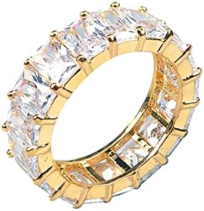 Angažman okrugli rez cirkona žene Burme nakit prstenje za ženu pun dijamant dame prsten prsten za tinejdžere