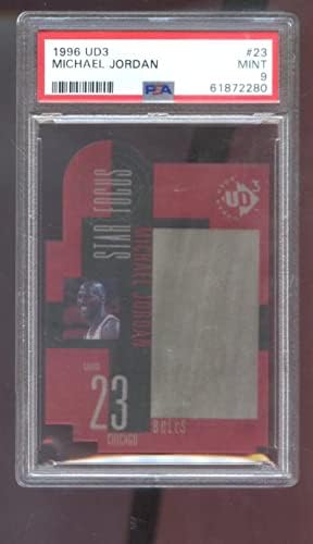 1996-97 Gornja paluba UD3 23 Michael Jordan PSA 9 Ocjenjivačka kartica NBA Zvezda Fokus 96-97 - nepotpisane
