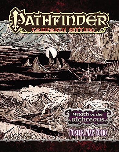 Podešavanje kampanje Pathfinder: gnjev pravednog mapa postera folio