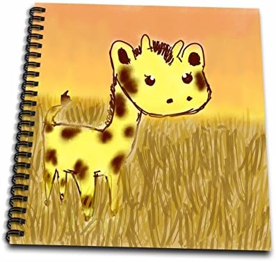3drose db_32688_2 slatke žirafe umjetničke životinje umjetnost za dječju memoriju knjiga, 12 po 12