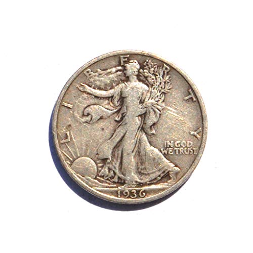 1936 Sjedinjene Američke Države, hodanje Liberty Filadelphia Mint 2 Pola dolara Fine detalji