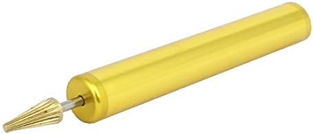 X-dree kožna metalna ručka mesingana glava bočna ručica ulja DIY alat zlatni ton 132mm dugačak (manija de