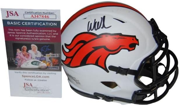 WES WELKER potpisao lunarnu kacigu za mali fudbal JSA COA AJ47846-NFL kacige sa autogramom