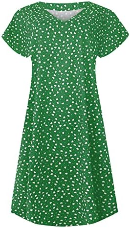 Fragarn Boho haljina za žene, žensko ljetno casual moda labavi otisak kratkih rukava 2022 V-izrez haljina
