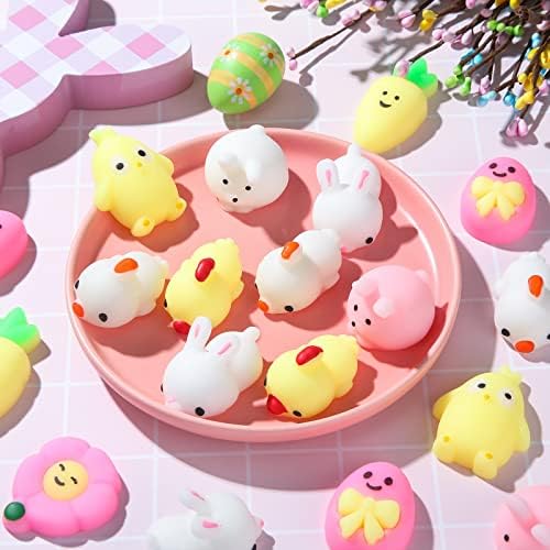 30 komada Uskršnje škrtske igračke kawaii zeko pilići igračke za uskršnje stres reljefne jaja Igrači Uskršnje