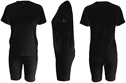 Aomoni Women Dvodijela odjeća Ljeto Plus size TrackSit kratka postavljena majica kratkih rukava