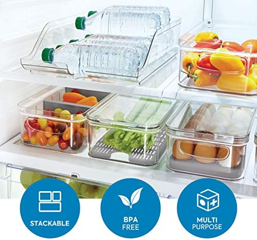 iDesign kutija za čuvanje frižidera, veliki kuhinjski kontejner od plastike bez BPA, Kuhinjski Organizator